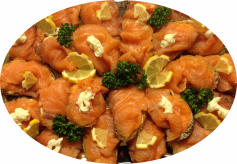 feine Lachs Häppchen